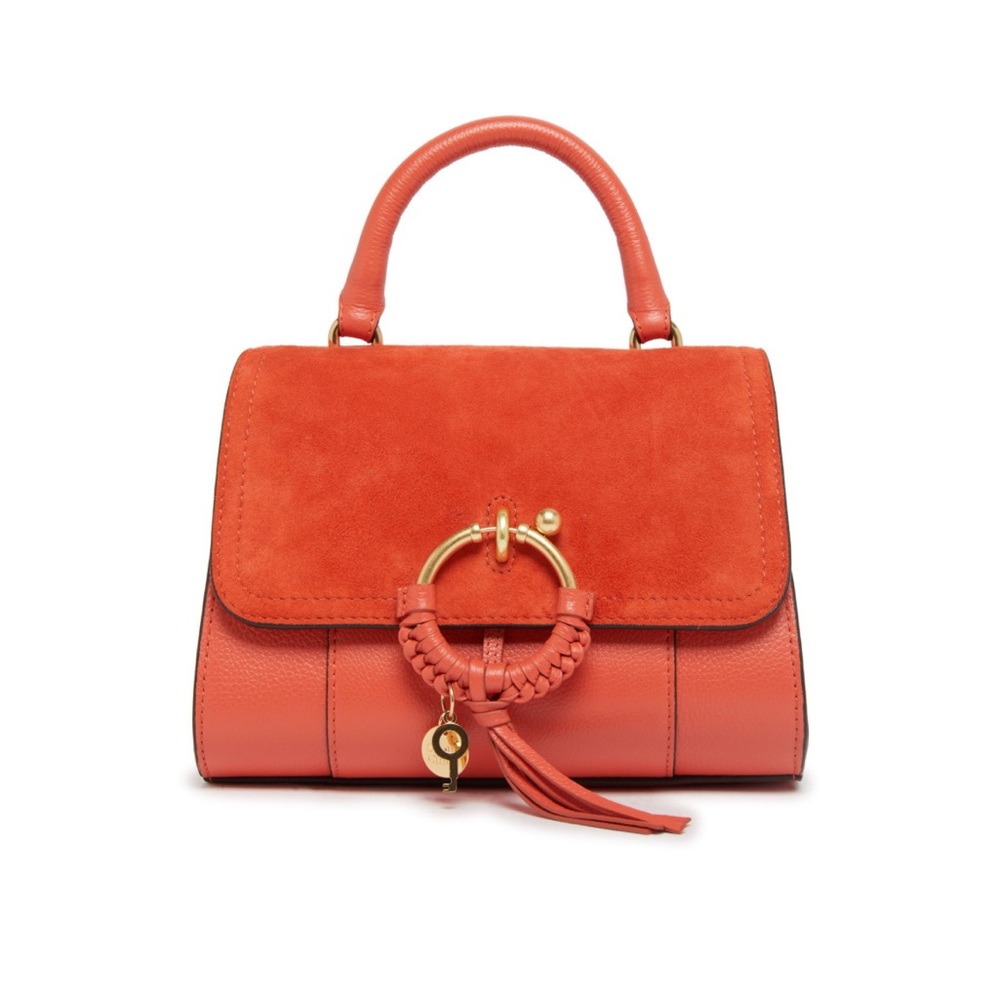 See By Chloe Orange Suede and Leather Shoulder Bag